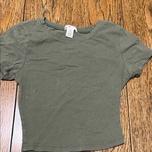 Bozzolo Olive Green Crop Top
